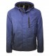Front-zip waterproof rain jacket in blue