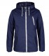 Stand collar zip front hooded warm jacket