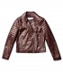Women's faux leather biker jacket with pockets